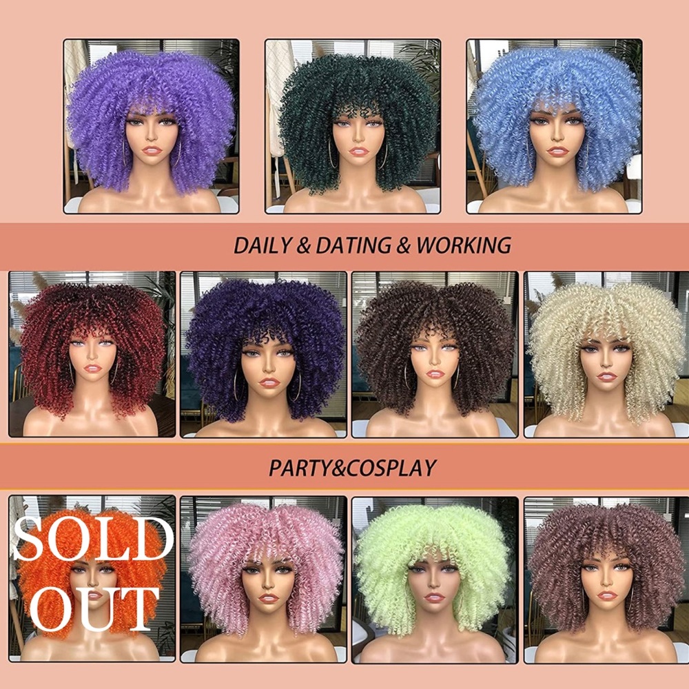 Afro Kinky Curly Wigs - Picture 8 of 10